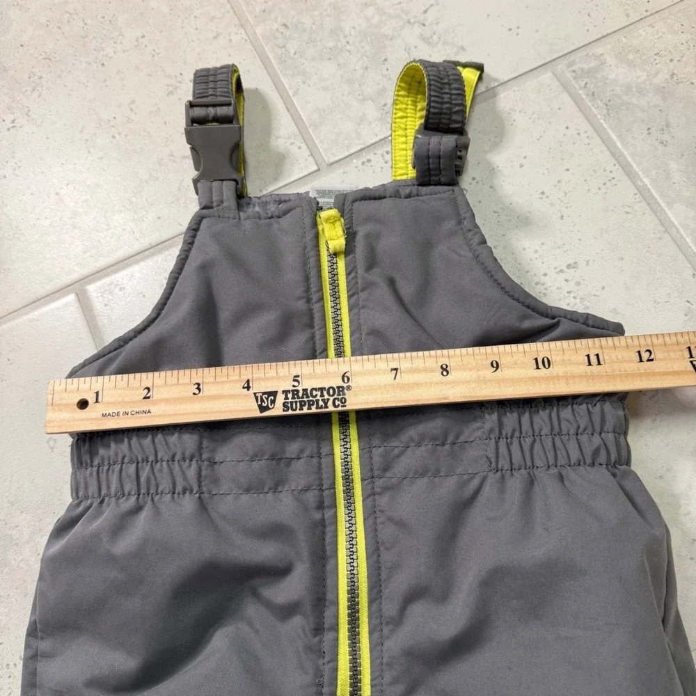 Carters Toddler Snow Bibs Overalls Gray Size 3t Winter Ski Snowsuit Pants‎